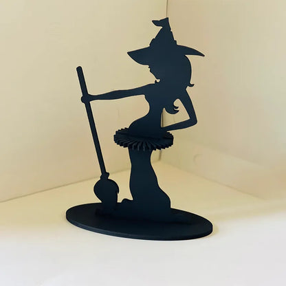 Wooden Halloween Witch Napkin Holder Kitchen Restaurant Decoration