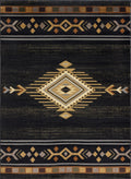 Chiara Southwest Area Rug, Black, 7 ft 10 in x 10 ft 3 in