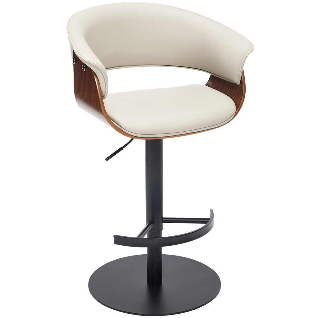 Faux Leather Wooden Adjustable Bar Stools, 360 Degree Swivel Bar Chair with Backs,Bar height Couner Height Barstools for Home Kitchen Dining Room and Bar Room(Grey 1pc)