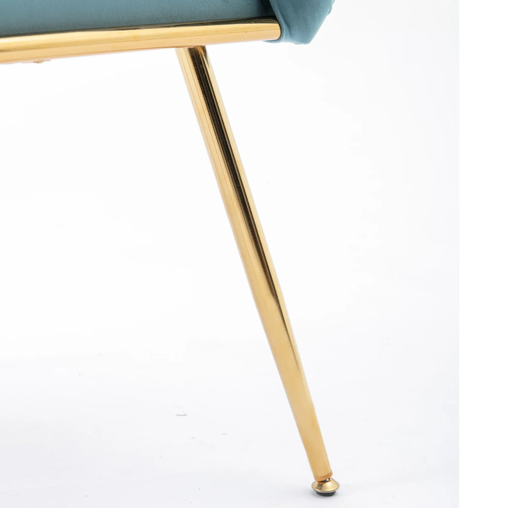 Luxury Modern Simple Leisure Velvet Single Sofa Chair Bedroom Lazy Person Household Dresser Stool Manicure Table Back Chair Blue - Eloy Royal