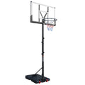Basketball Hoop 5.73-10FT Height Adjustable Portable Basketball Goal for Indoor Outdoor Basketball Stand 44in Backboard with Wheels White