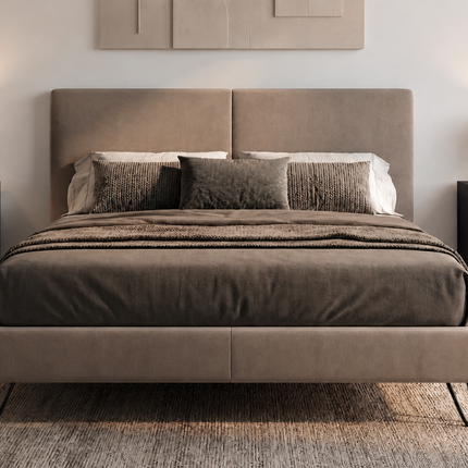 Seneca Set of 2 Modern Nightstands with 2 Drawers – Functional and Stylish Bedroom Furniture, Wenge
