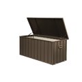 160 Gallon Outdoor Storage Deck Box Waterproof, Large Patio Storage Bin for Outside Cushions, Throw Pillows, Garden Tools, Lockable (Dark Brown)