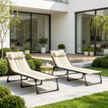 2pcs Folding Chaise Lounge Pool Chairs
