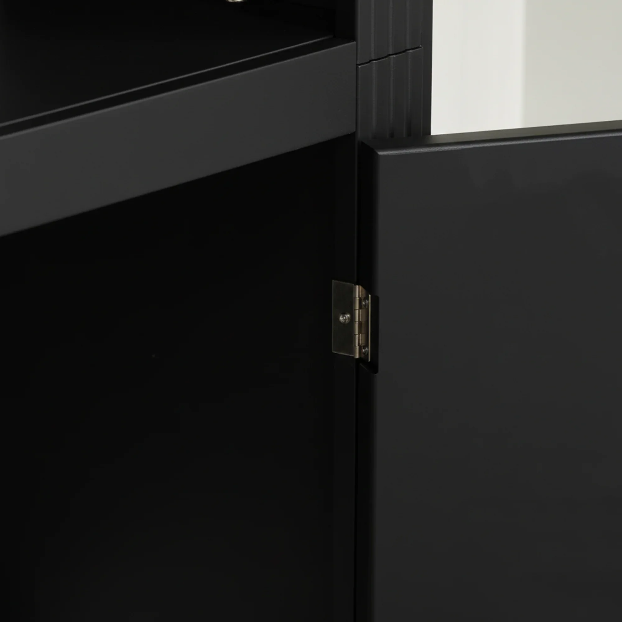 78.75'' Tall 3-Pieces Bookcase, Display Cabinet with 5 Colors Adjustable LED Ceiling Light, Retro style Bookshelves with tempered glass shelves for Living Room, Office, Studio or Workspace, Black - Eloy Royal