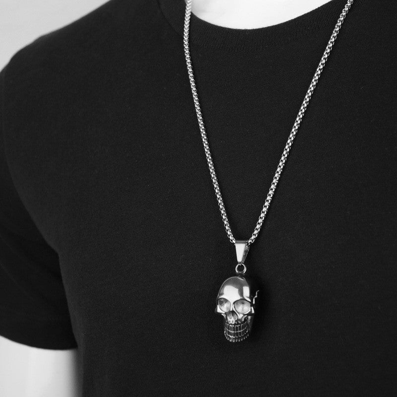 Halloween Skull Necklace Personality Punk Necklace Men Fashion Titanium Steel Accessories