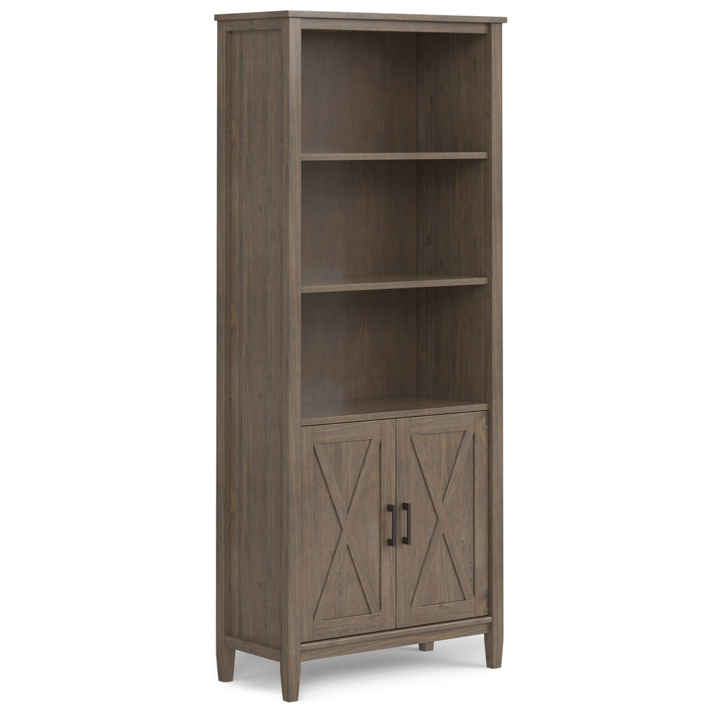 Adora SOLID WOOD Bookcase in Smoky Brown