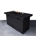 Charcoal Fiber Reinforced Concrete Propane Outdoor Fire Pit Table with Adjustable Flame, 25' H x 42' W