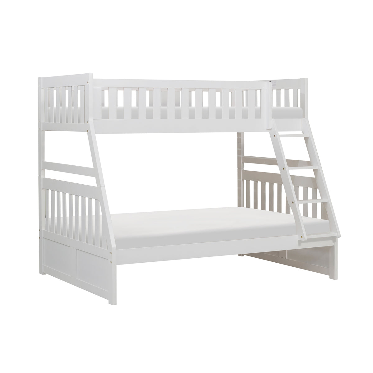 Bed Twin Twin/Twin Bunk Youth Engineered Wood Transitional White