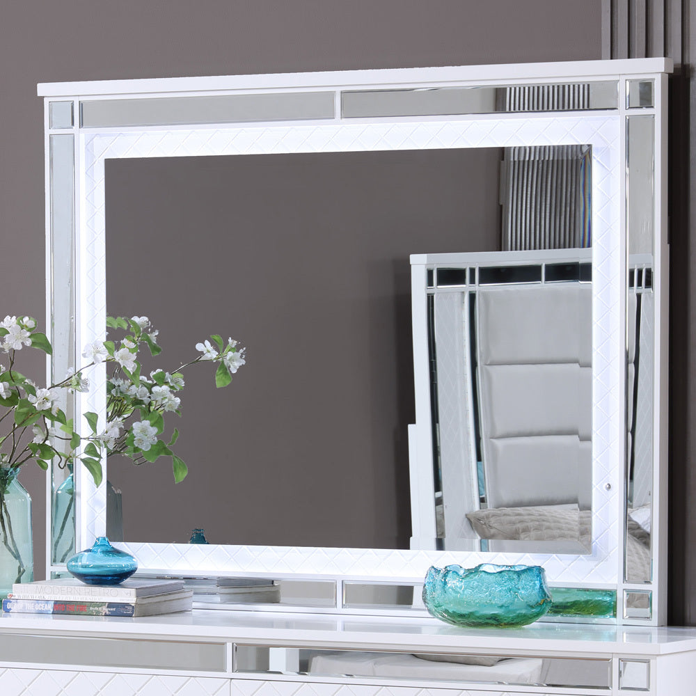 Livorno G02790-M Mirror , Silver Champagne