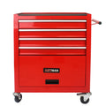 4 DRAWERS MULTIFUNCTIONAL RED TOOL CART WITH WHEELS
