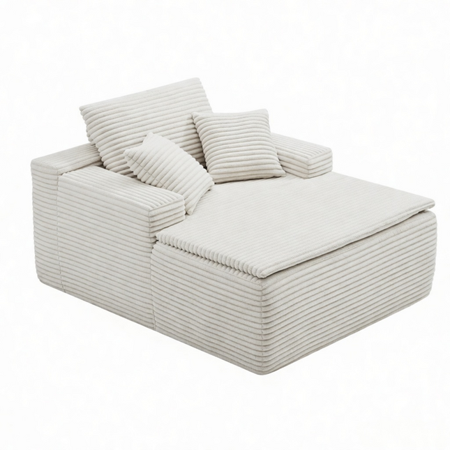 47'Extra-Large Corduroy Recliner Sofa, Upholstered Sofa Bed Indoor with Seat for Living Room