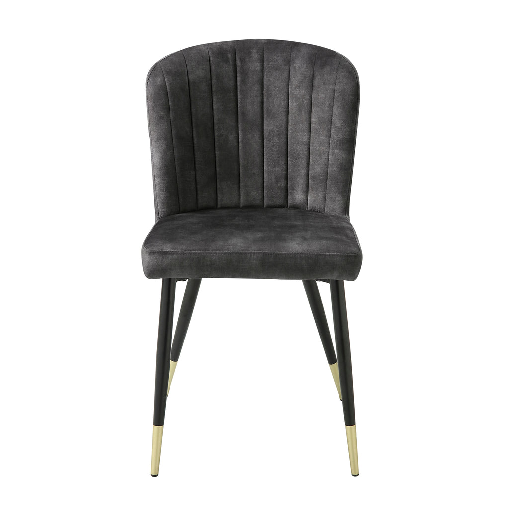Side Chairs Dining Room Modern Charcoal Set of 8