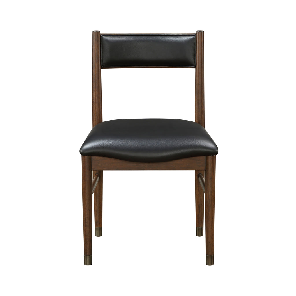 Side Chairs Dining Room Wood Veneer Contemporary Set of 8 Black