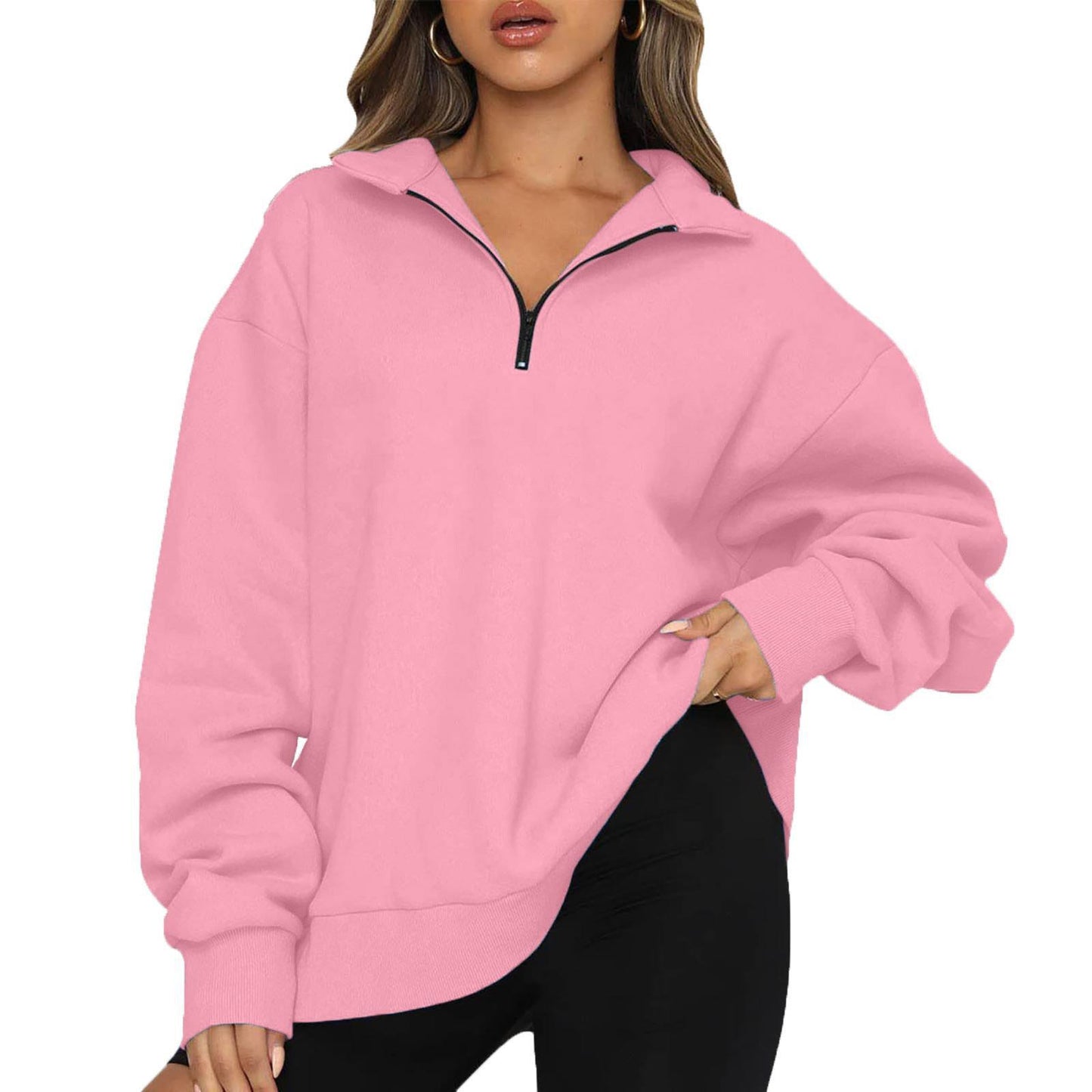 Casual Top Half Zipper Pullover