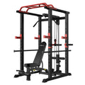 Multi-functional Power Cage, Home Adjustable Pullup Squat Rack 1000Lbs Capacity Comprehensive Fitness Barbell Rack with Weight Bench