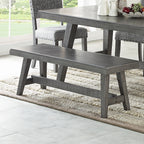 Contemporary Style 1pc Dining Bench Grey Color Wooden Seat Dining Room Bench