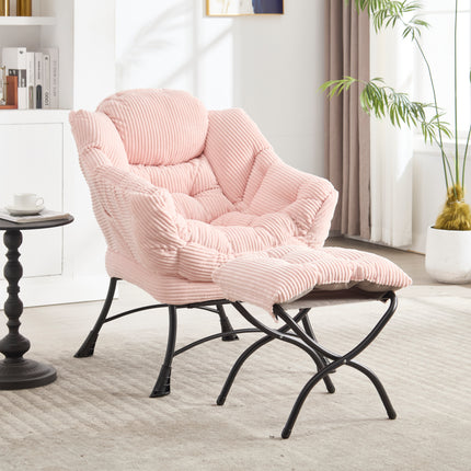 Modern Lounge Accent Chair with Armrests and a Side Pocket with Leisure