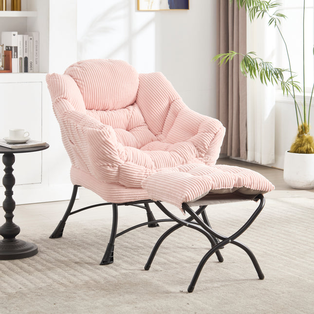 Modern Lounge Accent Chair with Armrests and a Side Pocket with Leisure