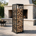 Sturdy Fireplace Log Holder,Log Storage Tower,Freestanding Log Holder,Aesthetic Firewood Caddy