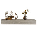 Rustic Wood Fireplace Mantel, Wall-Mounted & Floating Shelf for Home Decor, Gray, Solid Wood, 72 Inch