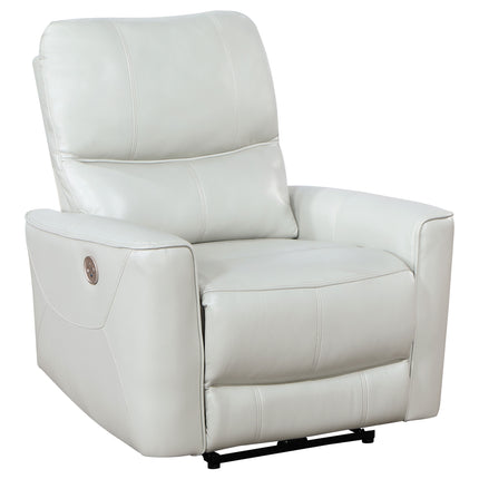 Dove Grey Upholstered Power Recliner Chair with Smooth Power Recline and USB Charging