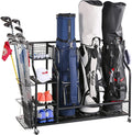 4 Golf Bag Organizer Garage Storage, Extra Large Golf Bag Storage Rack for Golf Bag, Golf Clubs and Golf Accessories, Golf Storage for Garage, Golf Clubs, Basement