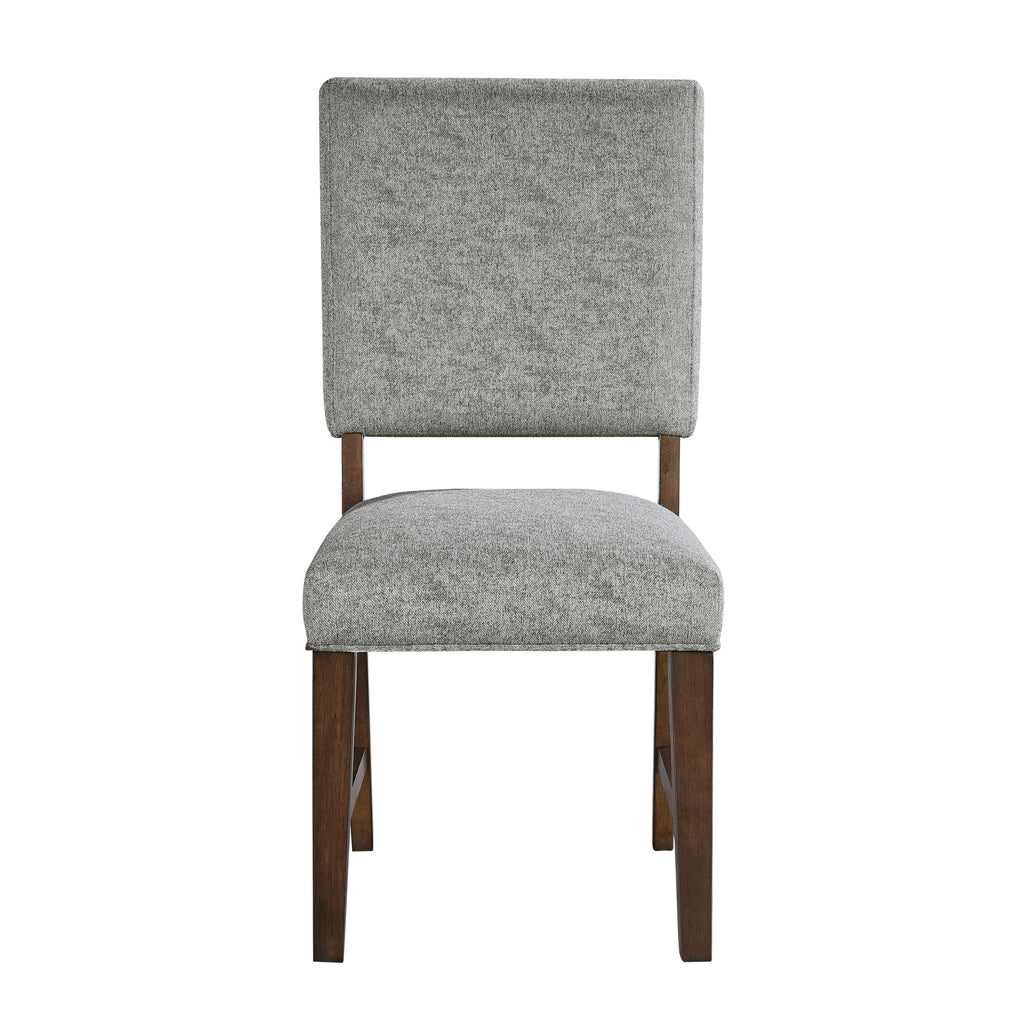 Side Chairs Dining Room Wood Veneer Rustic Set of 8 Gray