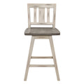 Swivel Counter Height Chairs Dining Room Wood Rustic Set of 8 Gray