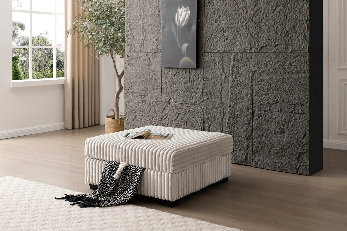 Teddy G00187-O Ottoman  IVORY