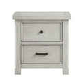 Nightstands Bedroom Engineered Wood Light Set of 2 gray