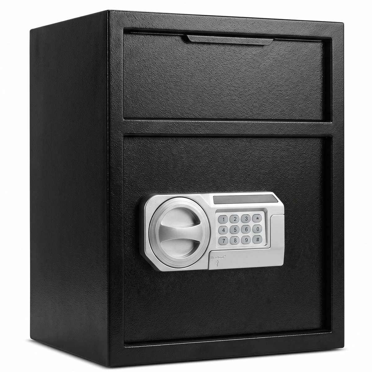 Commercial Safe with Drop Slot for Cash Deposits, Multi-Scene Safe for Office, Household & Commercial Use, Equipped with Password Lock, Emergency Override Keys and Intelligent Anti-Theft Alarm System