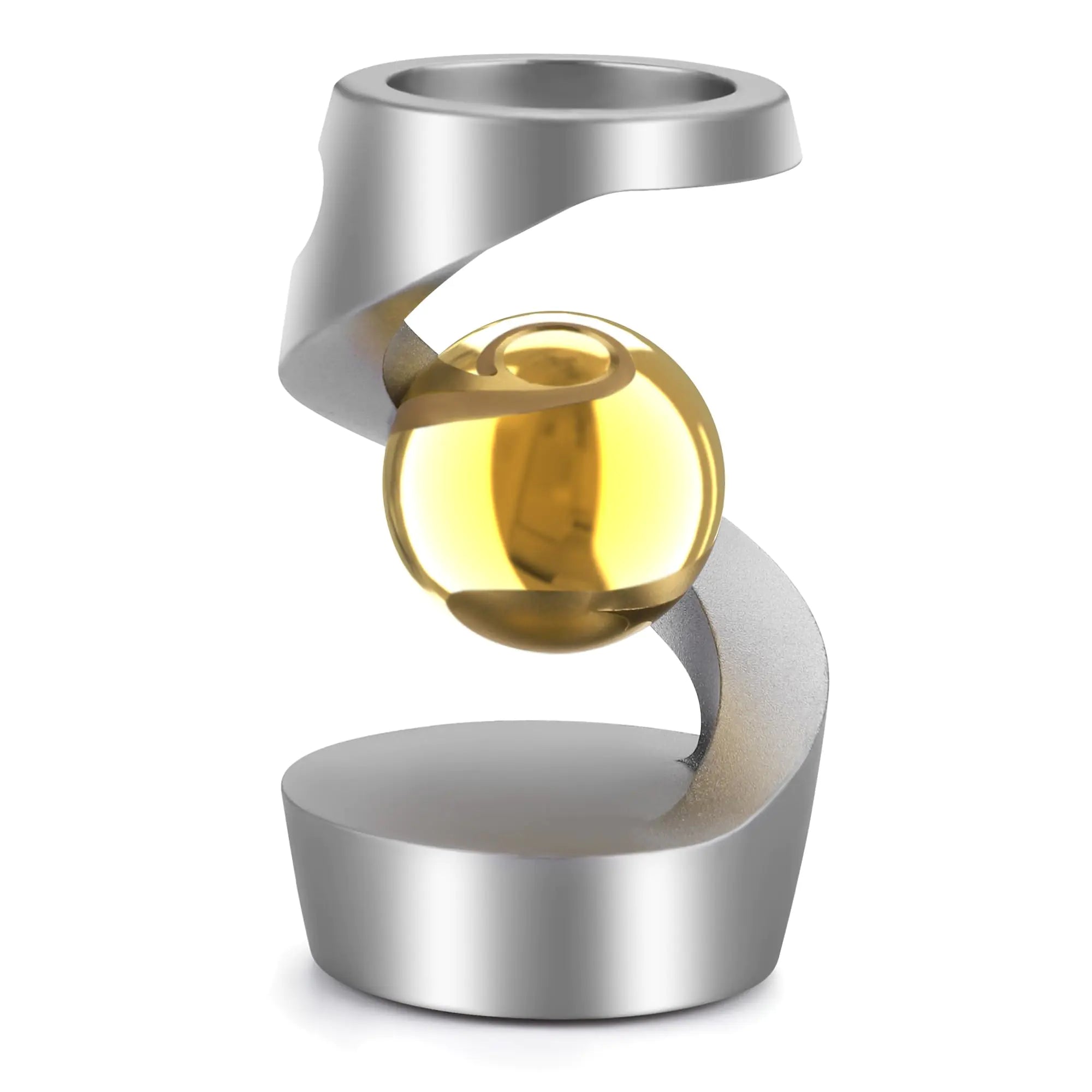 DOLASEV Kinetic Desk Toys Kinetic Spinning Desk Toy Desk Fidget Toys for Adults for Office Desk Toys and Gadgets Metal Fidget Toy (Silver Gold) Silver Gold