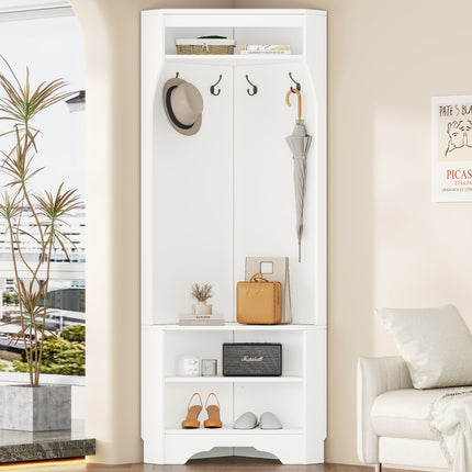 Corner Cabinet with Adjustable Shelf for Hallway