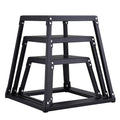 Plyometric Jump Boxes, 12/18/24 Inch Plyo Box, Platform and Jumping Agility Box, Anti-Slip Fitness Exercise Step Up Box Set for Home Gym Training, Conditioning Strength Training, Black