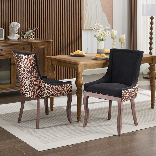 Ultra Side Dining Chair with Thickened fabric chairs with neutrally toned solid