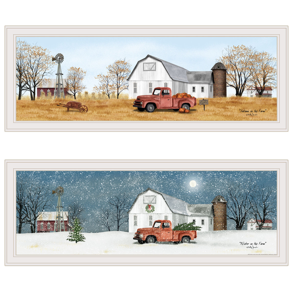 'Billy Jacobs Seasonal-Autumn/Winter' 2-Piece Vignette, White Frame