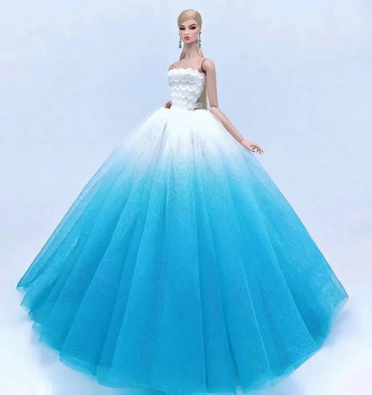 case for barbie doll clothes Princess dress trailing wedding bride marriage dress for barbie accessories toys house ornaments - Eloy Royal