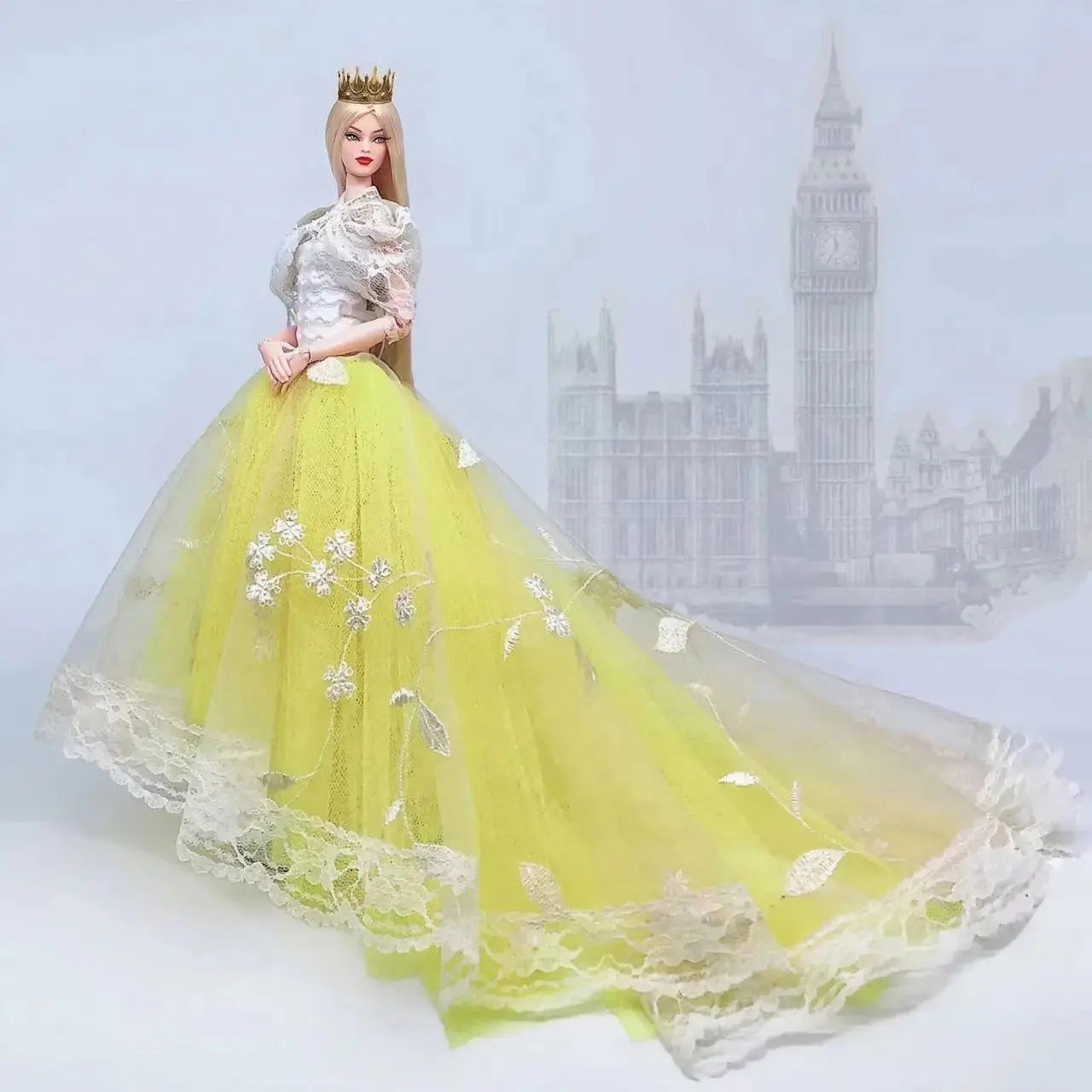 case for barbie doll clothes Princess dress trailing wedding bride marriage dress for barbie accessories toys house ornaments - Eloy Royal