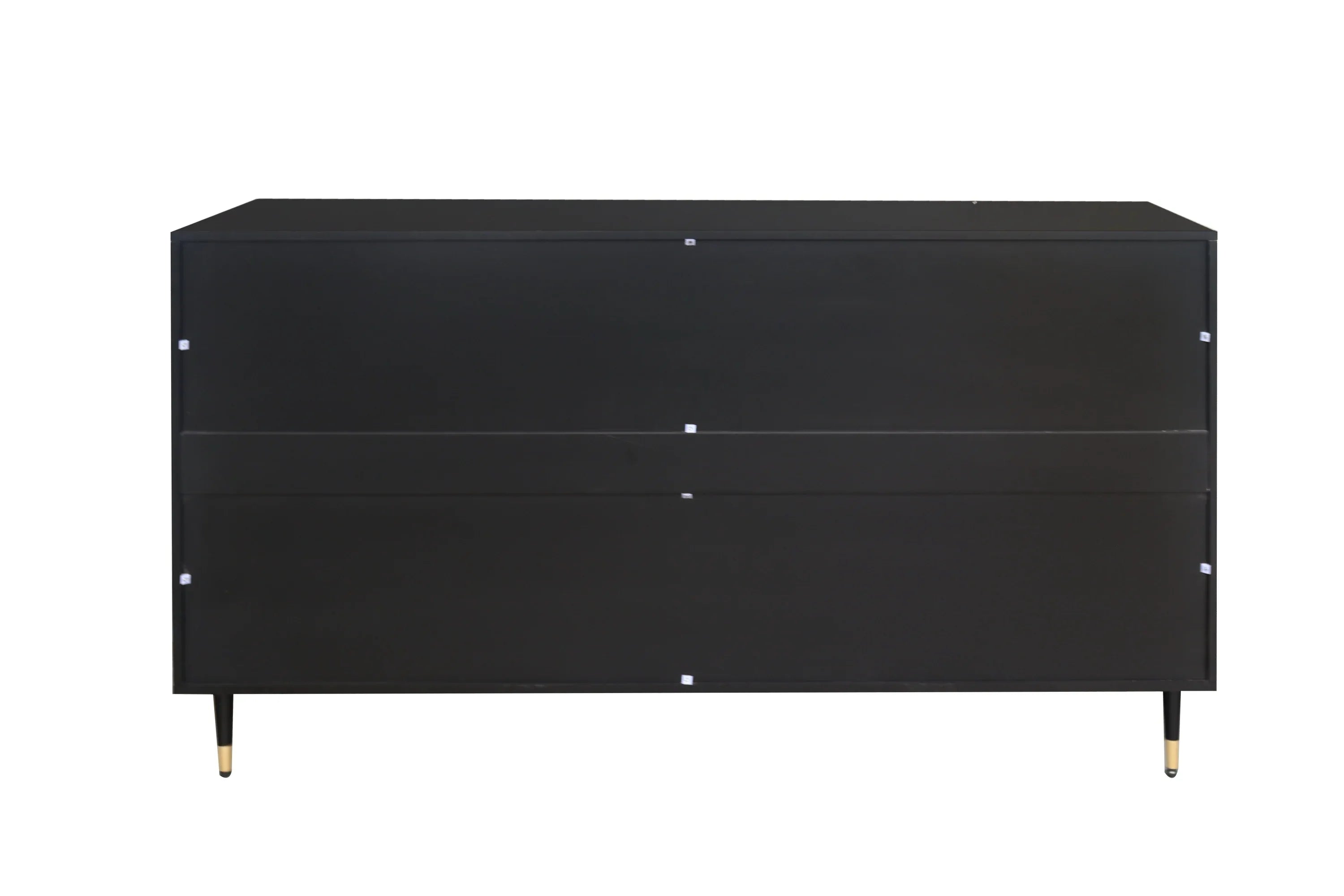 Accent Cabinet Black Lacquered Wooden Cabinet with 4 Glass Doors Sideboard Buffet Server Cabinet Storage Cabinet, for Living Room, Entryway, Hallway, Office, Kitchen and Dining Room - Eloy Royal