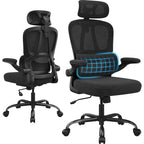 Ergonomic Office Chair, Desk Chair with Headrest and Lumbar Support, High Back Swivel Home Office Chair with Headrest for Home Office Bedroom, Gifts