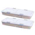 Under Bed Storage with Wheels 39.8x20.1x5.9 Inch Rolling Storage Bags 2 Pack