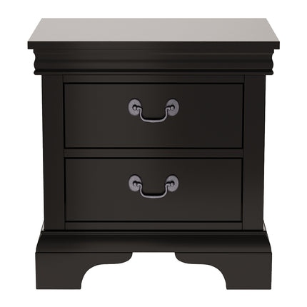 Classic Wooden Nightstand, 2 Storage Drawers, 22'L, Solid Wood