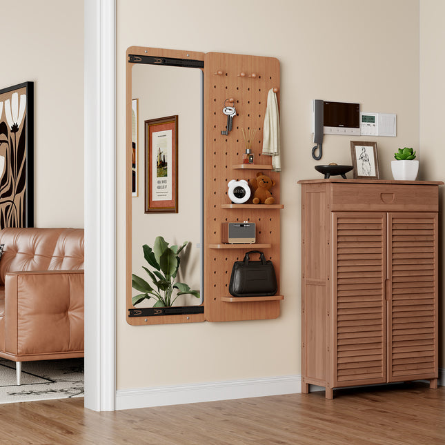 47.6 x multi-functional design panel wall-mounted full-length mirror with saves space and