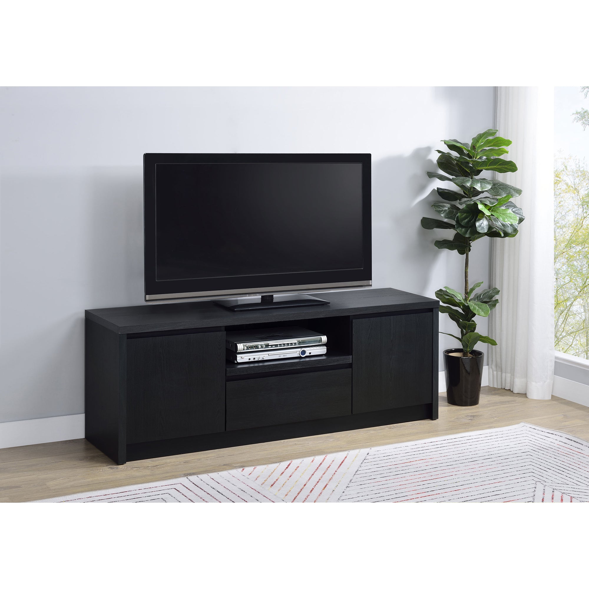Sloat Black 2-door TV Stand Media Console