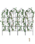 Garden Trellis for Climbing Plants, 71 x 20 in, 4 Packs Rustproof Metal Garden Flower Trellis, Outdoor Climbing Rose Trellis Cucumbers Support, Decorative Clematis Trellis for Courtyards Lawns