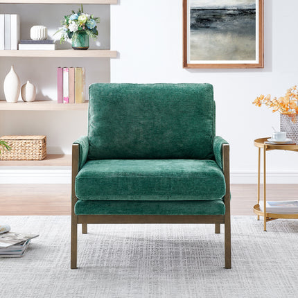 Kelly Mid-Century Modern Velvet Accent Armchair