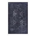 MAVAL Black Washable Rug 9x12 Area Rug (Black+Gray, 9'x12') Modern, Contemporary, Non-Shedding & Easy to Clean, Ideal for Living Room, Bedroom, Dining Space, 144*108 inch