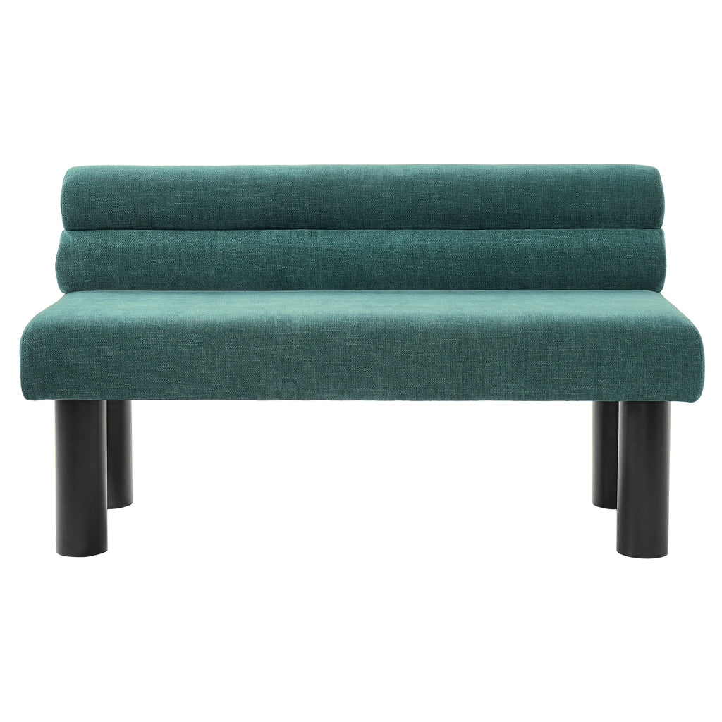 Upholstered Dining Bench, End of Bed, Entryway Bench, Ottoman for Dining Room, Bedroom, Living Room, Rubber Wood Leg 300 LBS Support, Green