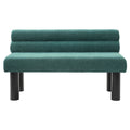 Upholstered Dining Bench, End of Bed, Entryway Bench, Ottoman for Dining Room, Bedroom, Living Room, Rubber Wood Leg 300 LBS Support, Green